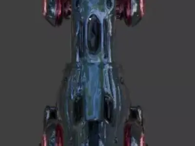 Cyberpunk Robot Dog 3D Model Low-poly 3D model