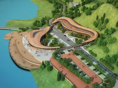 Modern planning museum building 3D model