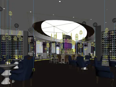 Business Restaurant - Coffee - Banquet  92 3D model