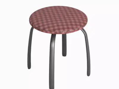 Steel Stool F 05 3D model