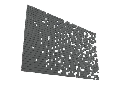 Pixel Composition Background v1 001 Low-poly 3D model