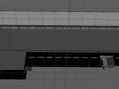 Stable barn with doors and windows 3D model