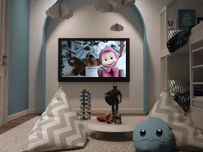 Boys Bedroom Design  3D model