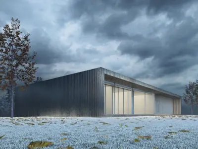 Modern Lake House 3D model