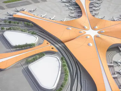 Beijing - Daxing International Airport - PKX Low-poly 3D model