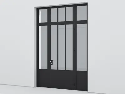 Aluminium door 182 3D model
