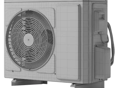 TCL Outdoor Air Conditioner Unit Low-poly 3D model