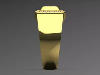 Two Tone Round Diamond and Prince Diamond Mens Gold Ring mr0276 3D print model purchase