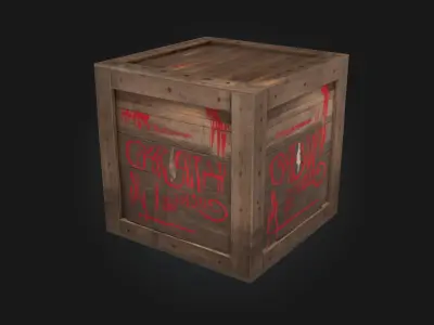 Dangerous Crate  High-Risk Cargo Container 3D model