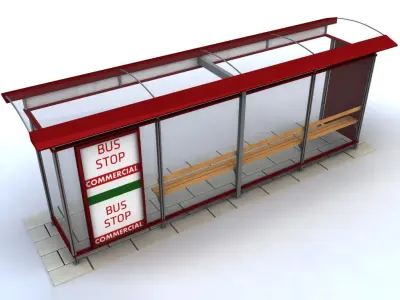 Bus stop 3D model