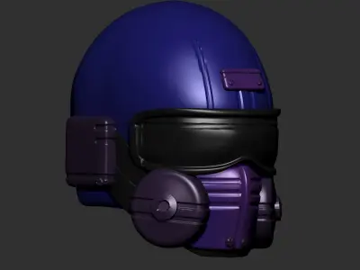 helmet high poly sculpt 3d printable ver 7 3D model 3D model 68