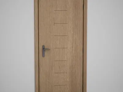 CGAxis Door 3D model 7