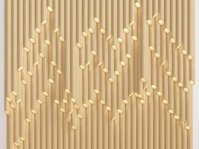 cardboard pipe design 3d model Low-poly 3D model