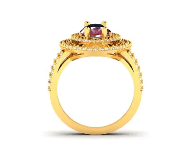 Women Ring  Render 3dm STL OBJ FBX Details 3D print model 25