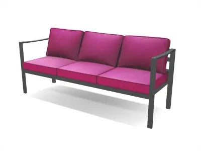 out bench sling fabric 015 Low-poly 3D model