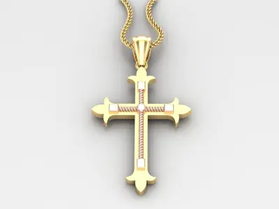 Cross Light Gold 4CP094 3DM STL 3D print model