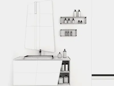 Bathroom furniture set Arcom eLy 3  3D model