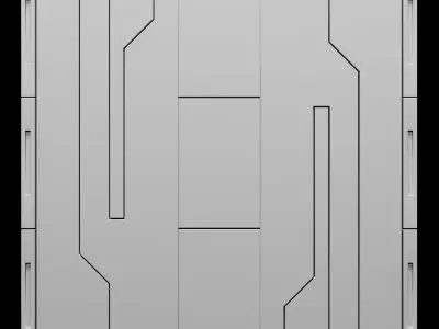 Sci-Fi Modular Wall Panel Pack 3D model