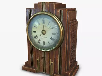 Antique Clock Low-poly 3D model