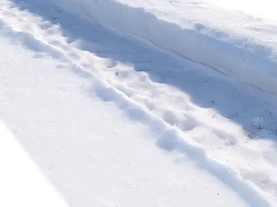 Winter footpath 3D model