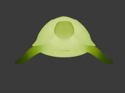 Indirect lighting of sea turtle 3D model