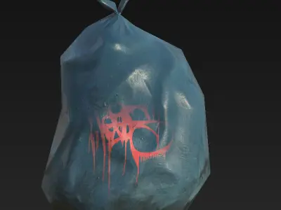 Trash bags Low-poly 3D model