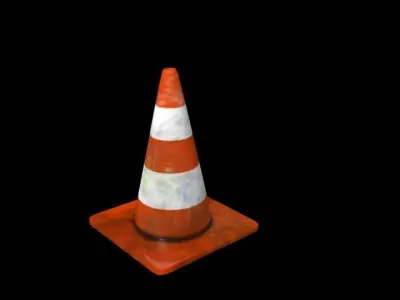 Road cone dirty and clean 3D model