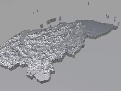 Honduras Terrain Country 3D model