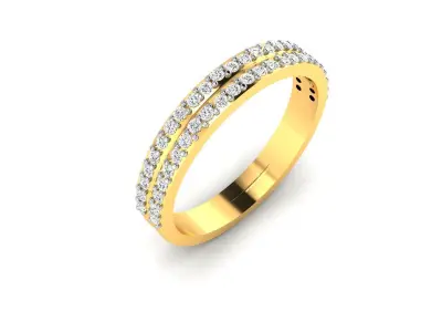 Diamond Ring For Women 3d Print Model 3D print model 44