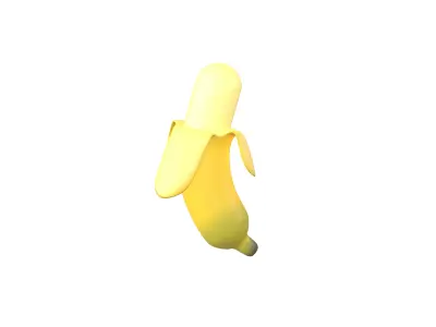 Banana v1 001 Low-poly 3D model