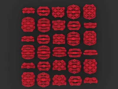 30 rings bueatiful light weight Fusion rings 3D print model