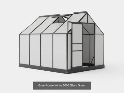 Collection of Greenhouse Venus 5000 Glass - 3 Models 3D Model Pack