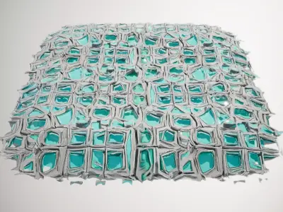 Geometric SciFi Hexagon Panels HQ PBR Textures Set Texture