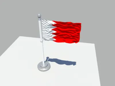 Bahrain Flag 3D model
