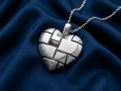 Heart Geometric Mosaic Heart 3D print model