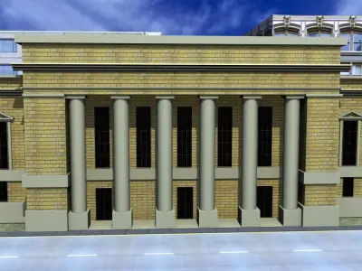 Union Station Low-poly 3D model