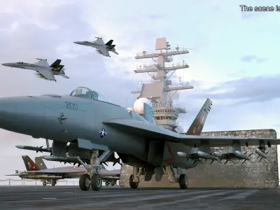  Fighter FA 18E Tophatters Rigged for Maya 