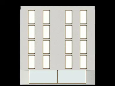 Lowpoly Architectural Building - Exterior Low-poly 3D model