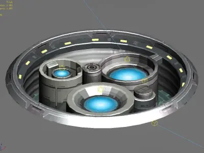 Mechanical-ground lamp 01 3D model