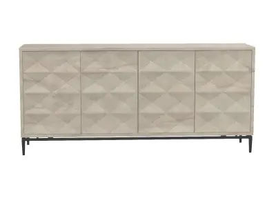 Peter French Rectangular 4 Door Sideboard 3D model