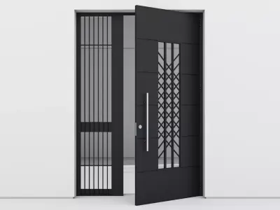 Aluminium door 192 3D model