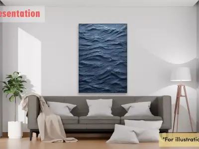 Ocean Wave Wall Art Panel 3D print model