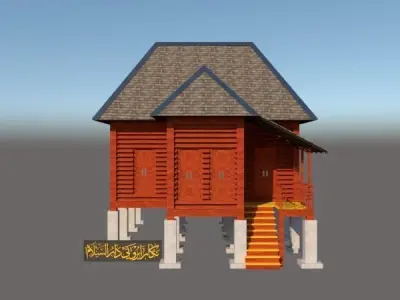 BRUNEI TRADITIONAL HOUSE Free 3D print model