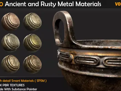 20 Materials Of Ancient Metal Containers 01 Texture
