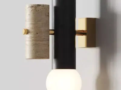 UTU Soulful Lighting Pyppe I Wall Lamp 3D model