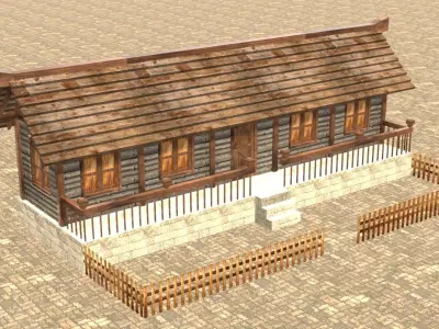 Medieval house thirteen 9 Low-poly 3D model