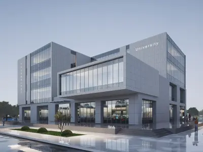 University Low-poly 3D model