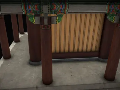 Korean Hanok Temple BongAmTemple GeukRagJeon 3D model
