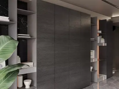 Living room decorative cabinet 3D model