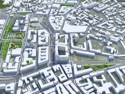 Kharkiv City Ukraine Low-poly 3D model